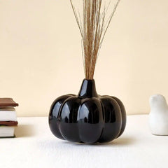 Elegant Black Pumpkin Ceramic Showpiece – Stylish Home Decor