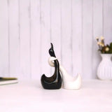 Swan Hugging Ceramic Figurine Decor, Showpiece