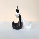 Swan Hugging Ceramic Figurine Decor, Showpiece