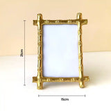 Gold Finish Metal Photo Frame For Table Decor