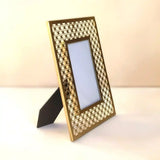 Gold Finish Metal Photo Frame For Table Decor