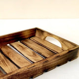 Handcrafted Wooden Tray for Serving Tea, Coffee and Snacks