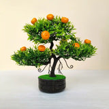 Mini Mandarin Artificial Tree Plant with Pot - Lifelike Plastic Plants