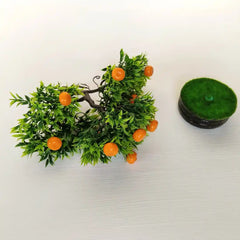 Mini Mandarin Artificial Tree Plant with Pot - Lifelike Plastic Plants