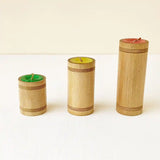 Natural Eco-Friendly Candle Set made of Bamboo Decor (Set of 3)