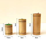 Natural Eco-Friendly Candle Set made of Bamboo Decor (Set of 3)