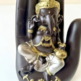 Palm Ganesha Divine Handcrafted Idol for Blessings and Decor, Ganpati Murti