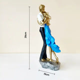 Romantic Resin Couple Romantic Home Decor Sculpture, Showpiece