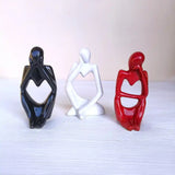 Thinker Showpiece Ceramic Art Statue Set of 3