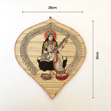 Divine Saraswati Wall Hanging made of Bamboo - Wall Decor