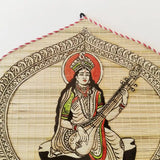 Divine Saraswati Wall Hanging made of Bamboo - Wall Decor