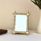 Gold Finish Metal Photo Frame For Table Decor