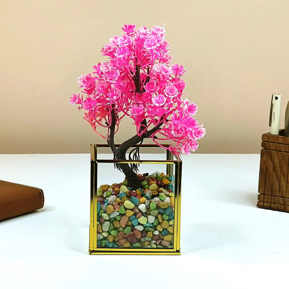 Cube Glass Terrarium Vase & Candle Holder