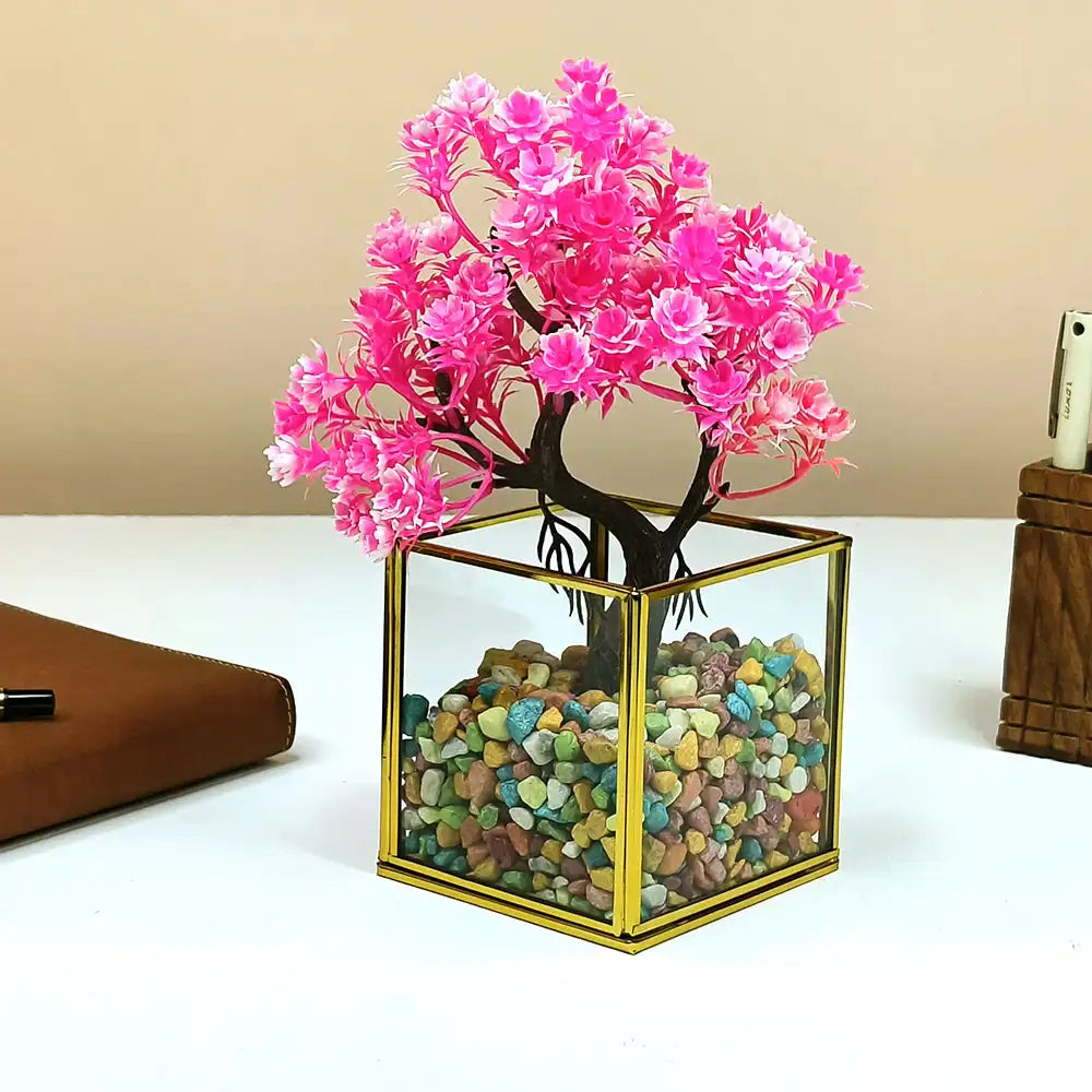 Cube Glass Terrarium Vase & Candle Holder