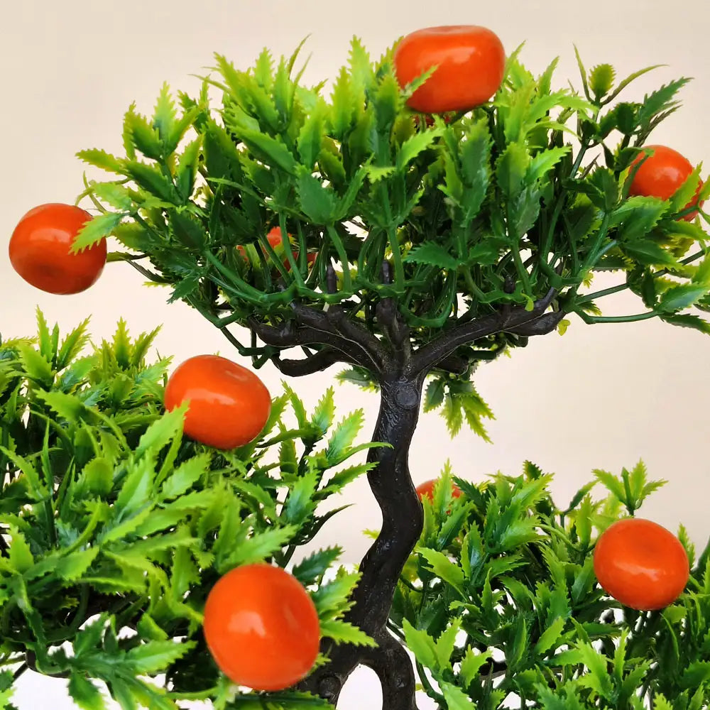 Mini Mandarin Artificial Tree Plant with Pot - Lifelike Plastic Plants