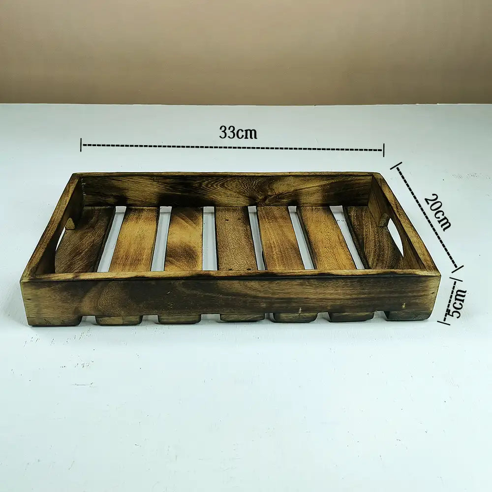 Handcrafted Wooden Tray for Serving Tea, Coffee and Snacks