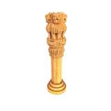 Wooden Ashok Stambh Pillar Statue - Handcrafted Ashoka Stambh Showpiece in 3 Sizes for Home Decor