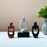 Thinker Showpiece Ceramic Art Statue Set of 3